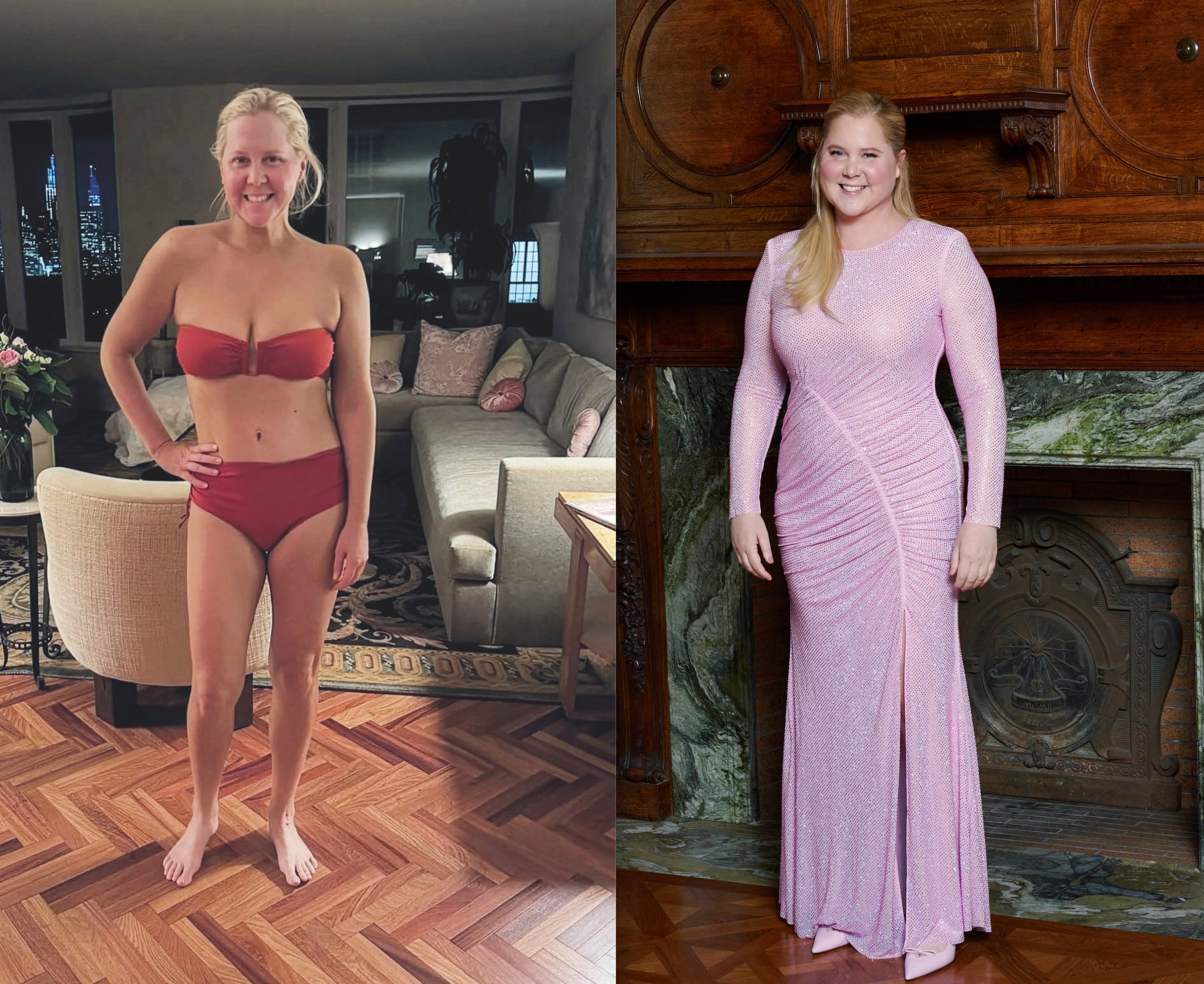 La actriz Amy Schumer fue durante mucho tiempo la imagen del body positive, el movimiento que promueve la aceptación de todo tipo de cuerpos. También ha compartido a lo largo de los años sus dificultades con las dietas, incluido el Ozempic, que le provocó una reacción que la hizo enfermar. Ahora asegura que los nuevos adelgazantes le han resultado efectivos y hace unas semanas posaba en redes así de feliz tras perder 23 kilos. 