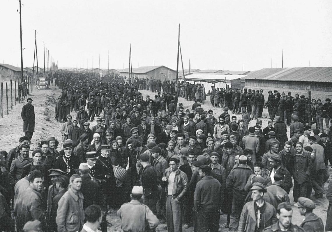 Campo de concentração espanhol na França, 1939.