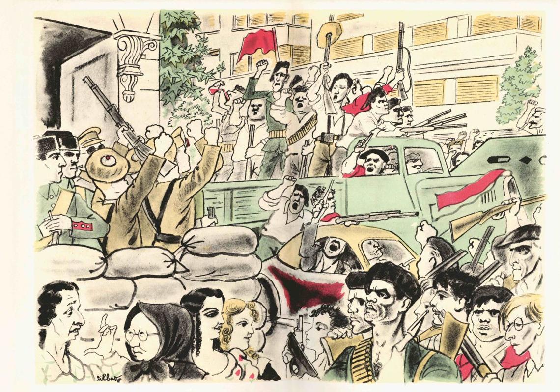 Ilustração de Chas Laborde, 20 a 21 de julho de 1936.
