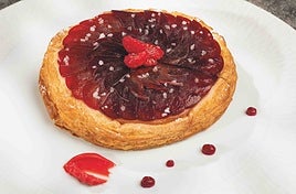 Tartas fáciles de frambuesas con miel y almendras