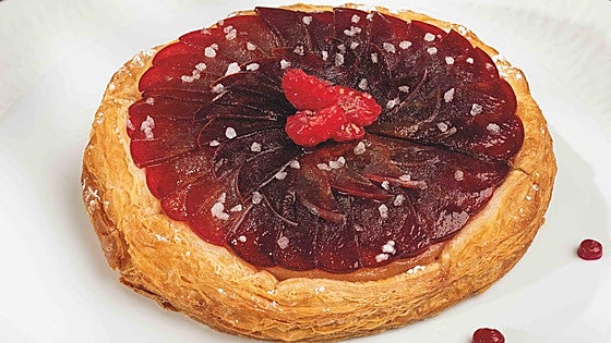 Tartas fáciles de frambuesas con miel y almendras