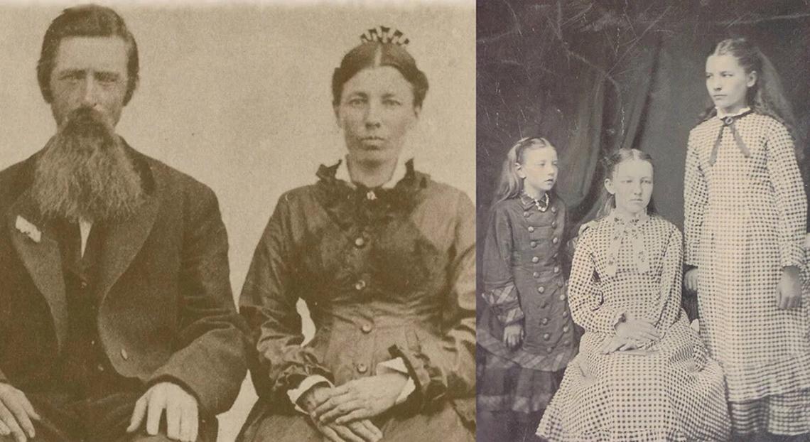 La serie está basada en la historia de Laura Ingalls Wilder (1876-1954), a la que vemos a la derecha junto a sus dos hermanas. A la izquierda, el matrimonio Ingalls. El padre, Charles, fue el responsable de llevar a su familia a través del medio oeste en busca de una vida mejor. En 1874, la familia dejó atrás su cabaña de troncos en Wisconsin para viajar al sureste de Kansas por lo que se denominó como 'territorio indio'.