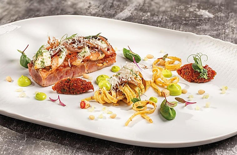 Cabezada de cerdo ibérico a la italiana