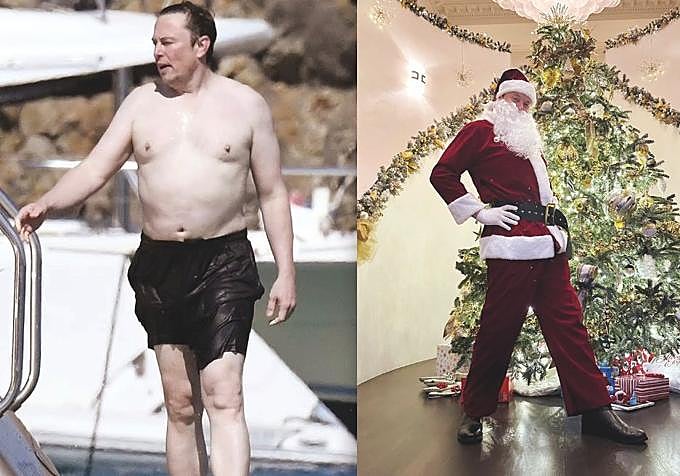 Elon Musk perdió diez kilos con el GLP-1 y posó como 'Ozempic Santa' en 2024 para mostrar los resultados. Es todo un 'modelo' para los demás directivos.