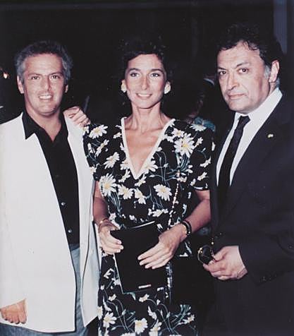 Paloma O'Shea con los directores de orquesta Daniel Barenboim y Zubin Mehta, colaboradores de la Escuela Superior de Música Reina Sofía. .