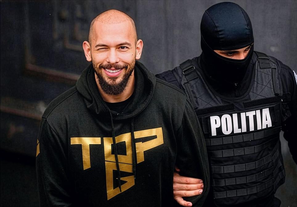 Así de confiado se presentó Tate, en marzo de 2024, ante el tribunal rumano que lo juzgó por trata de personas y violación.