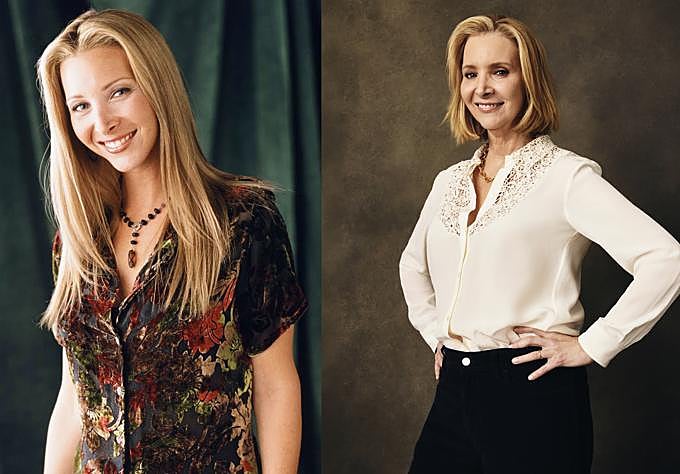 Kudrow en sus tiempos como Phoebe Buffay y en la actualidad.