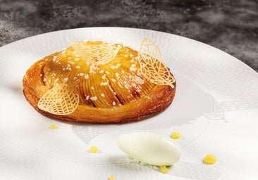 Tarta fina de manzanas con azafr&Atilde;&iexcl;n
