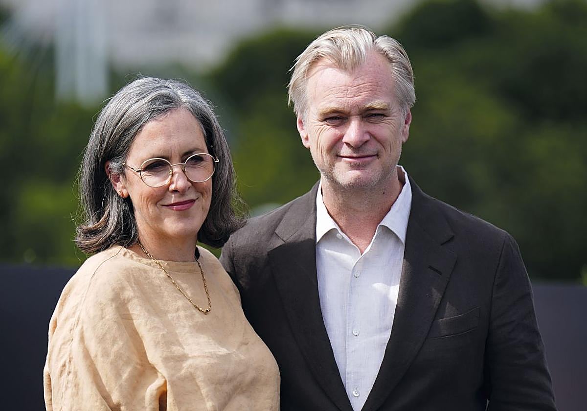 Nolan y Thomas, en la première de La odisea, su última producción juntos.