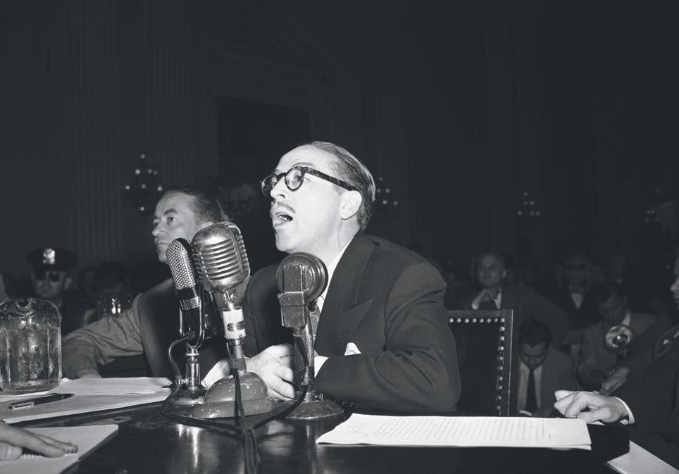 Trumbo com-pareció en 1947 ante el Comité de Actividades Antiamericanas del Congreso.