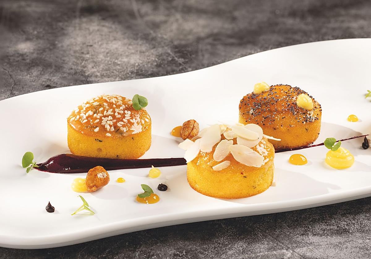 Bizcochos sin gluten de mandarina y albahaca