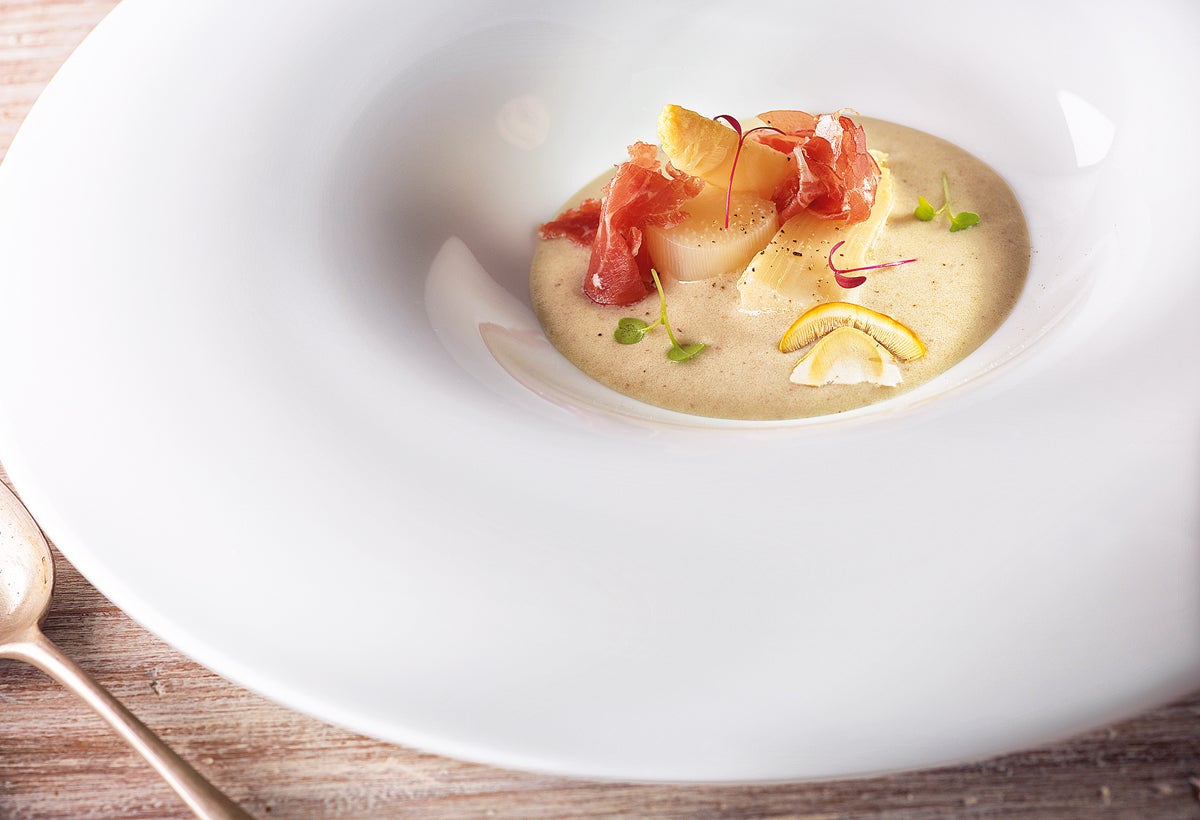 Sopa "parmentier" de champiñón