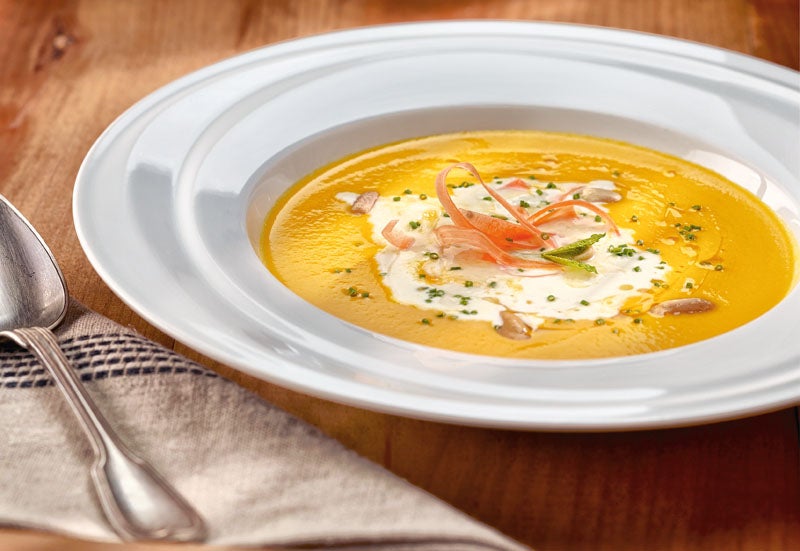 Sopa de naranja, zanahoria y limoncillo