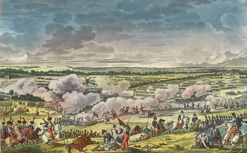 En 1815 la estrella del emperador ya declinaba. Cinco Ejércitos con 800.000 soldados le dieron la puntilla. La Campaña de los Cien Días concluyó con su derrota total en Waterloo. El destierro a la isla de Santa Elena fue su triste final.