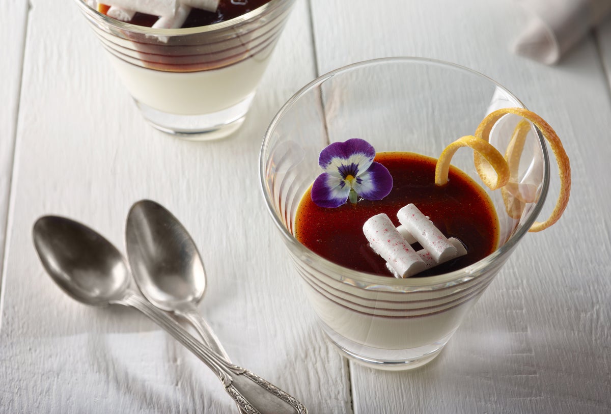 'Panna cotta' de vainilla y 'pasión'