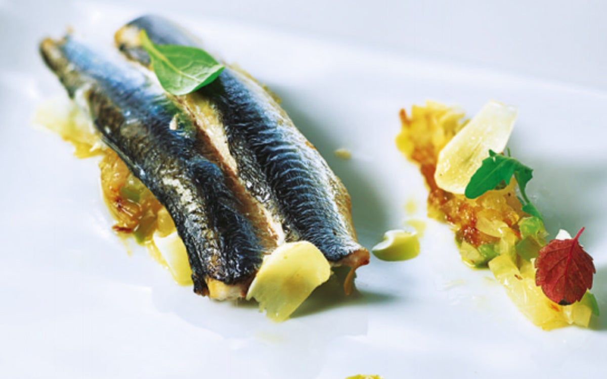 Anchoas frescas a la papillote