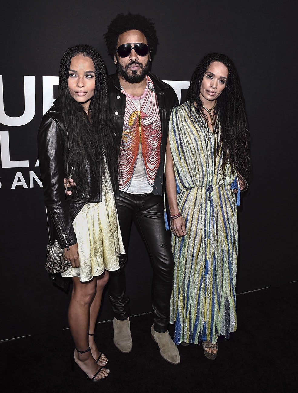 Con su exmujer, Lisa Bonet, de quien sigue siendo amigo, y su hija Zöe –actriz.