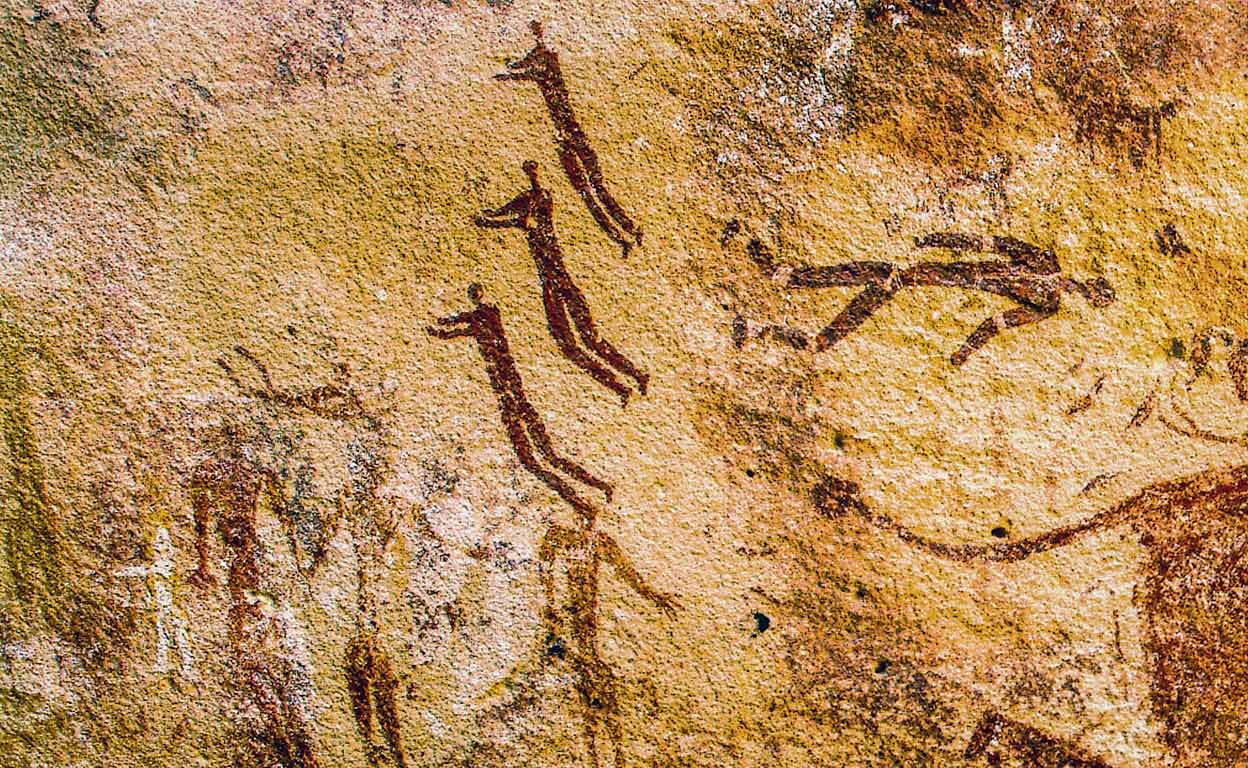 La Cueva de los Nadadores muestra zambullidas durante el Neolítico al suroeste de Egipto, en un desierto donde hace diez mil años había lagos.