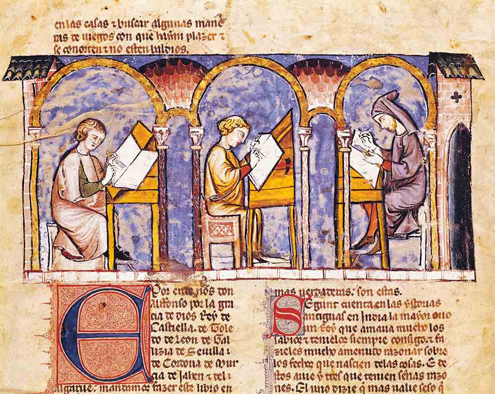 El rey sabio escribió, supervisó y encargó importantes obras. Aquí, Libro de los juegos, encargado por él en 1252.