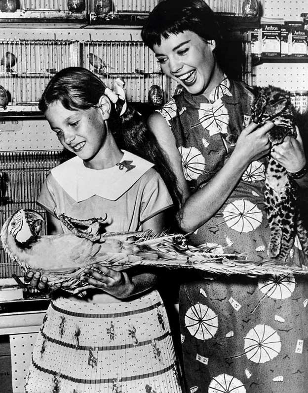 Natalie Wood con su hermana Lana, ocho años menor, en 1956. Hijas de inmigrantes rusos, su madre las introdujo en el mundo del espectáculo desde niñas. La carrera de Natalie fue más brillante, pero Lana participó en veinte películas –fue 'chica Bond' en Diamantes para la eternidad– y cientos de series, como El fugitivo o Bonanza.
