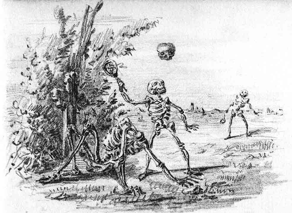 Estos dibujos grotescos realizados por Bécquer se encontraron en los álbumes de Julia Espín. El poeta tenía formación en pintura y en música.