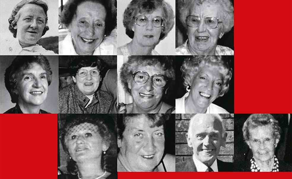 Fue condenado por 15 asesinatos, pero en realidad mató a más de 250 personas; ancianas en su mayoría. Eligió a los más mayores porque, simplemente, le resultaba más fácil. De izquierda a derecha, algunas de las víctimas del Doctor Muerte: Eva Lyons, Lizzie Adams, Maureen Ward, Kathleen Wagstaff, Winifred Mellor, Pamela Hillier, Marie West, Irene Turner, Jean Lilley, Bianca Pomfret, Irene Chapman, Joseph Bardsley y Kathleen Grundy.