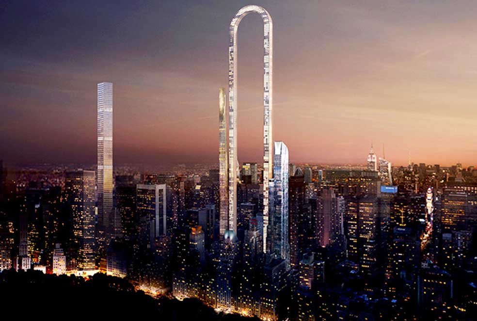 La propuesta del estudio Oiio de construir 'la gran curva' es el nuevo reto, todavía sin inversores. Se describe como el 'edificio más largo', porque no es solo muy alto, con 610 metros, sino arqueado y habitable en esa curvatura.