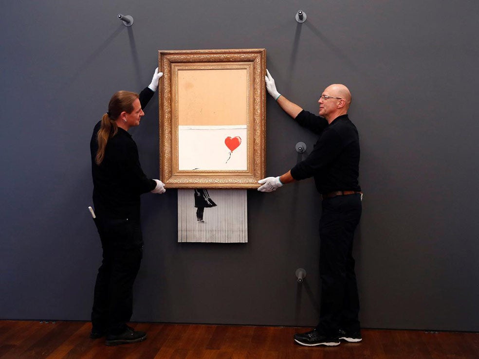 La obra rasgada de Banksy que ha multiplicado por veinte su valor.