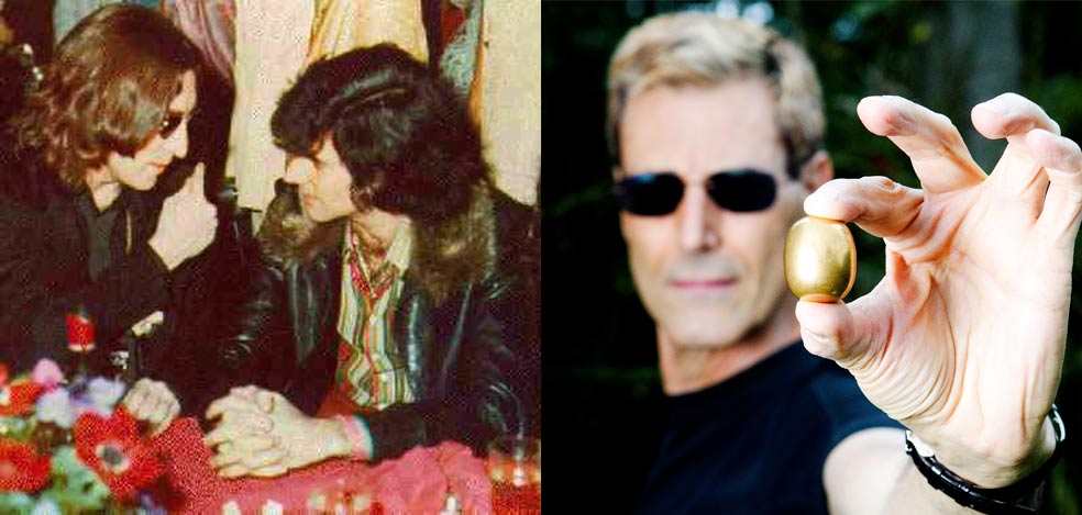 Eso debió pensar John Lennon la noche en que una luz atravesó la puerta de su dormitorio y, tras levantarse y abrirla, se encontró a cuatro "pequeños seres" que le entregaron un huevo dorado. El músico de los Beatles juró a Geller que esa noche no había fumado nada extraño. Que aquella eran extraterrestres. Lennon decidió que nadie como Uri Geller para custodiar su huevo alien.