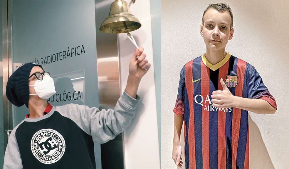Gerard, de 13 años, ha vuelto a jugar al fútbol tras vencer un tumor cerebral y finalizar su tratamiento de protonterapia en la Clínica Universidad de Navarra. Su ídolo, Andrés Iniesta, le envió un mensaje desde Japón y una camiseta firmada.