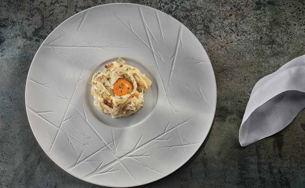 Salsifíes a la carbonara