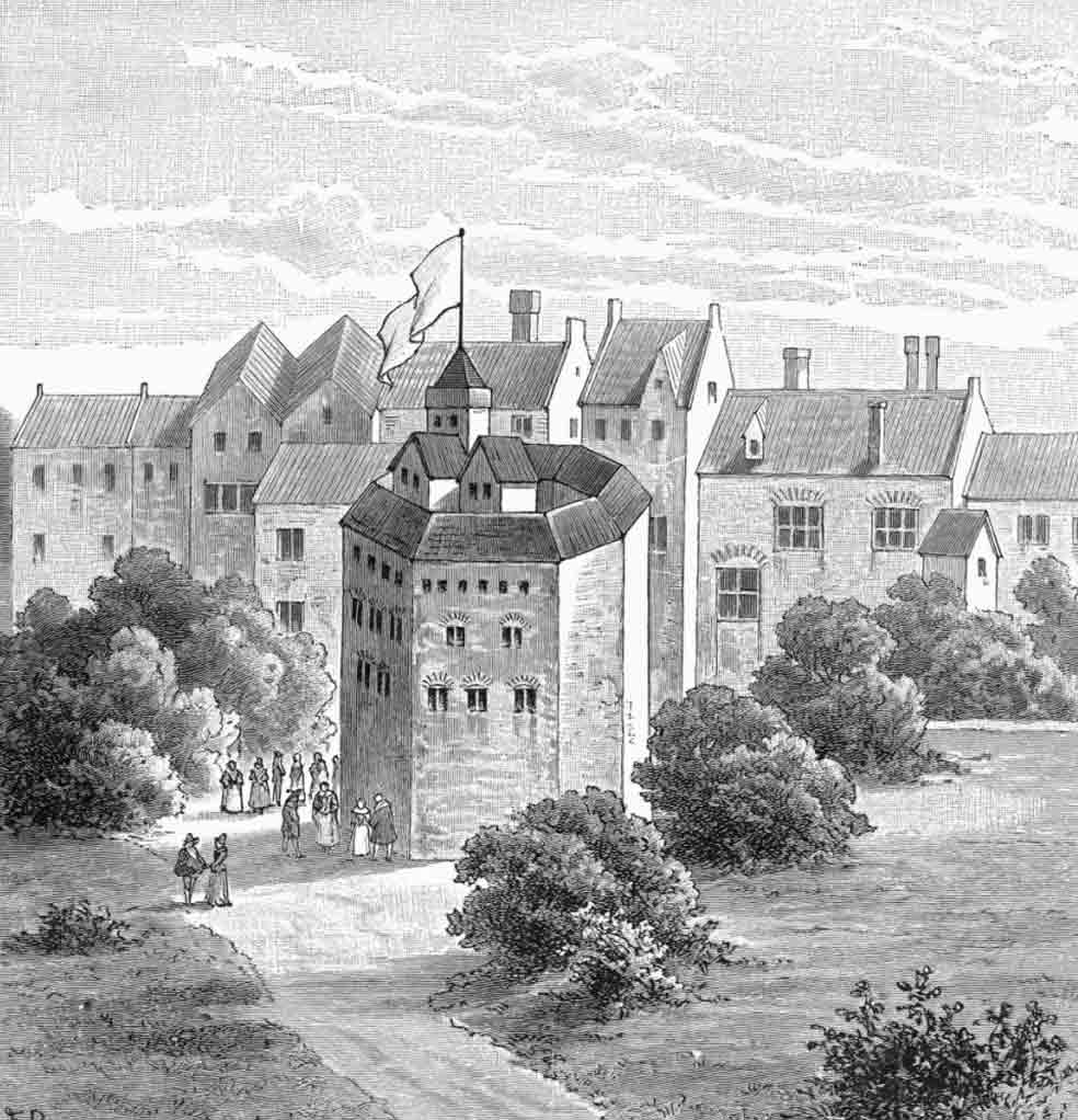 El teatro The Globe, muy famoso en esa época, estaba junto al Támesis en las afueras de Londres. Se cree que era un polígono de unos 30 metros de diámetro y podían caber unos tres mil espectadores.