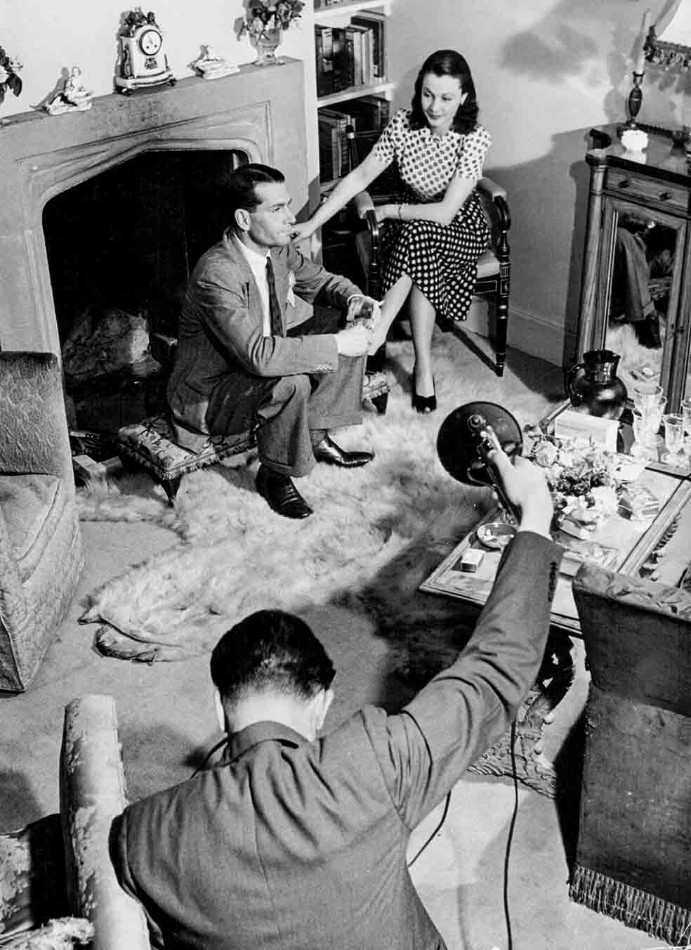 Protagonizaron dos exitazos: Lo que el viento se llevó y Cumbres borrascosas. Aquí, en su casa de Londres en 1950.