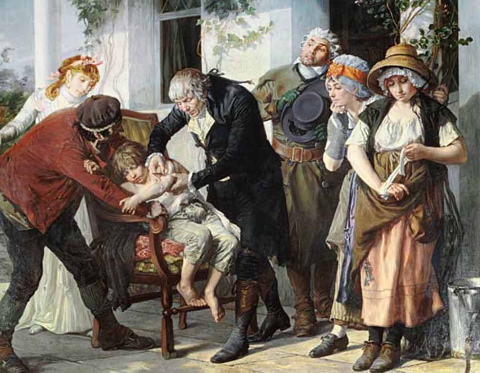 El doctor inglés Edward Jenner, el padre de la vacuna contra la viruela, probó su técnica (inocular el virus de la viruela de la vaca, más leve, como forma de inmunización) en su propio hijo. Temía que la epidemia se extendiera por Inglaterra cuando lo hizo, pero arriesgar la vida su hijo en el experimento forma ya parte de la historia de la medicina.