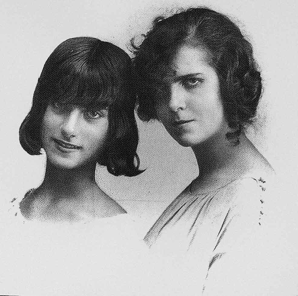Consuelo Gil Roësset (a la derecha) fue editora de la primera revista femenina española. Aquí, con su hermana Marga Gil Roësset, escultora e ilustradora, tenía un talento deslumbrante. Se suicidó a los 24 años.