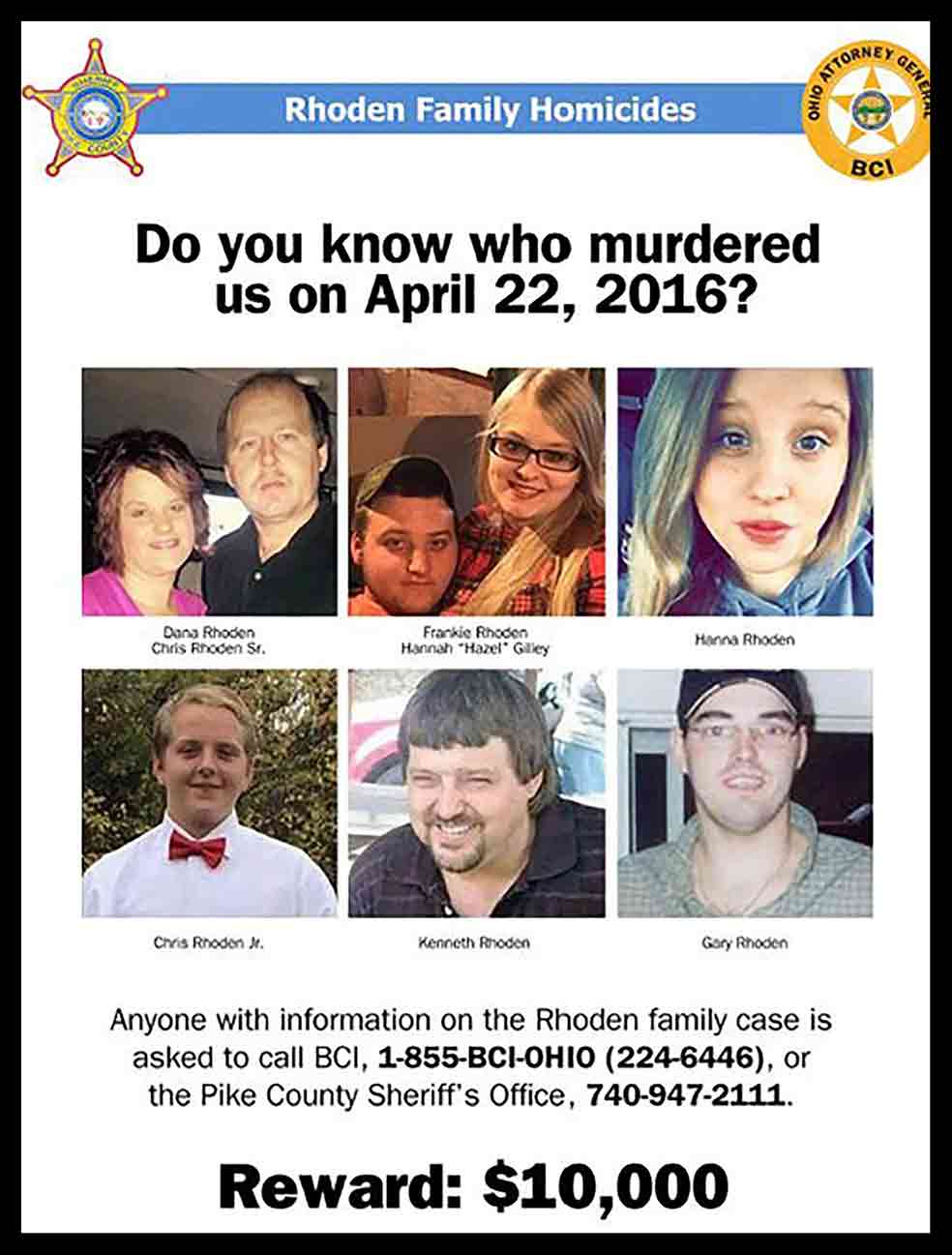 La Policía local de Pike County distribuyó ese póster buscando recabar datos. Durante dos años, nada.