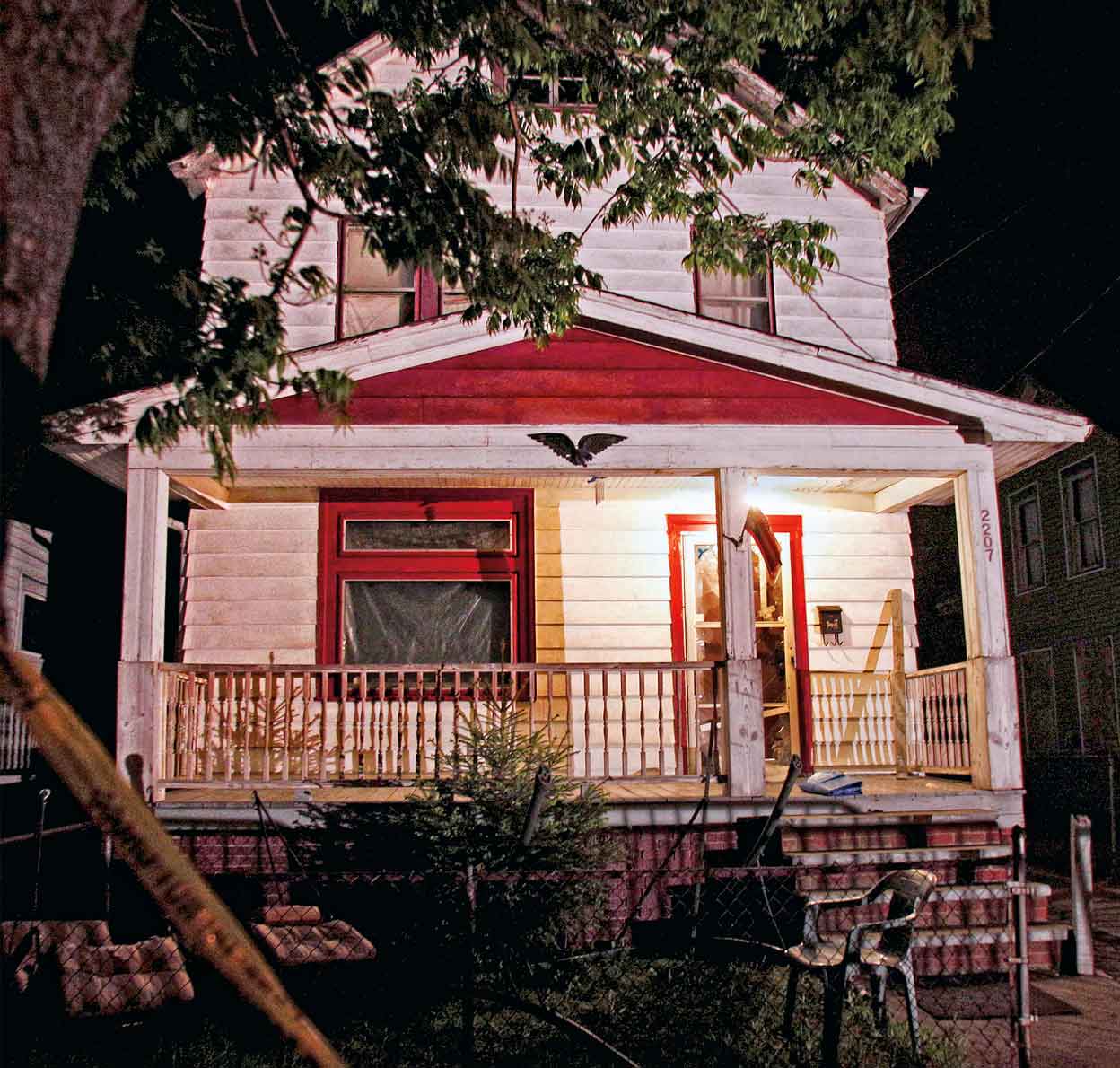 La casa del 2207 de Seymour Avenue, en la que estuvo secuestrada Michelle con las otras dos chicas y que fue derruida tras el juicio. |