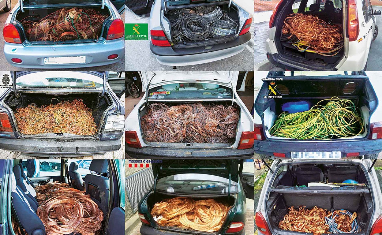 Así funciona el lucrativo negocio del robo de cobre que causa cancelaciones en el AVE