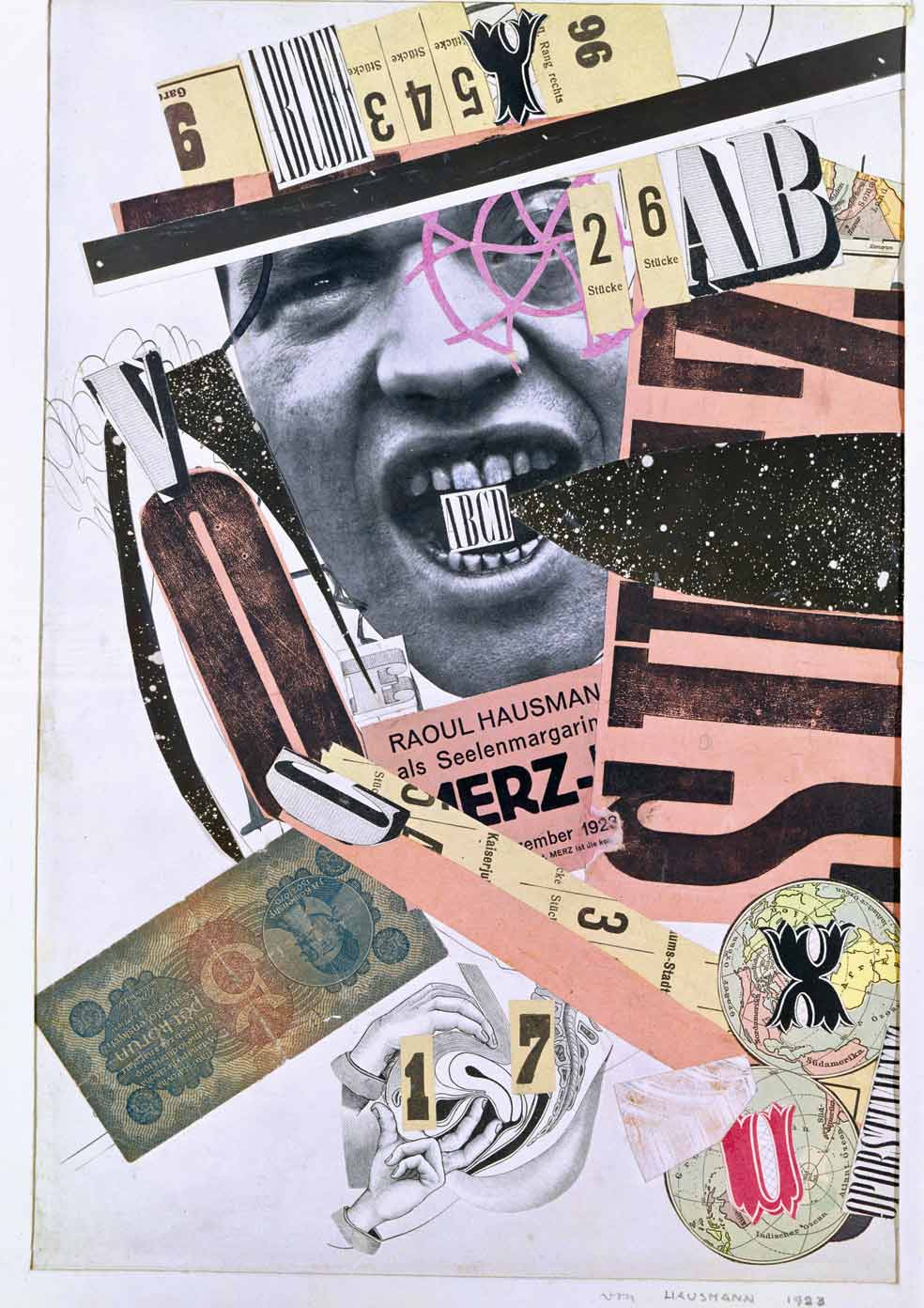 Los dadaístas buscaron nuevos materiales. El austríaco Raoul Hausmann inventó el fotomontaje junto con Hannah Höch.