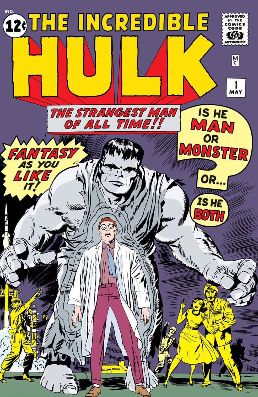 «Con Hulk, buscaba una especie de Dr. Jekyll &amp; Mr. Hyde que fuera un 'hulking brute' [bestia gigantesca], y de ahí surgió el nombre. Jack Kirby dibujó una criatura terrible, pero empática. Como Frankenstein: monstruo, sí, pero un buen tipo. Y era gris. La imprenta la cagó: en unas páginas salía verde claro; en otras, verde oscuro; en otras, casi negro... Y me pareció que en verde quedaba original. Salió en mayo de 1962».