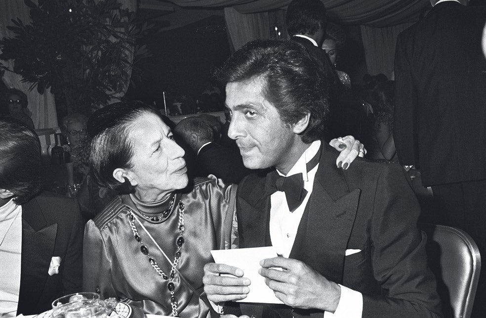 Con Valentino en una fiesta en 1977.
