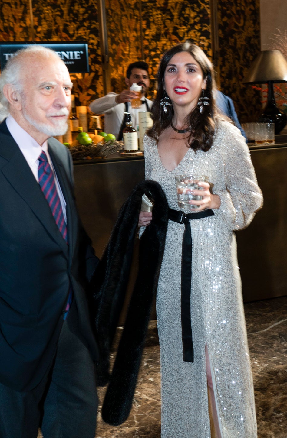 El académico de la RAE José María Merino y la escritora Espido Freire.