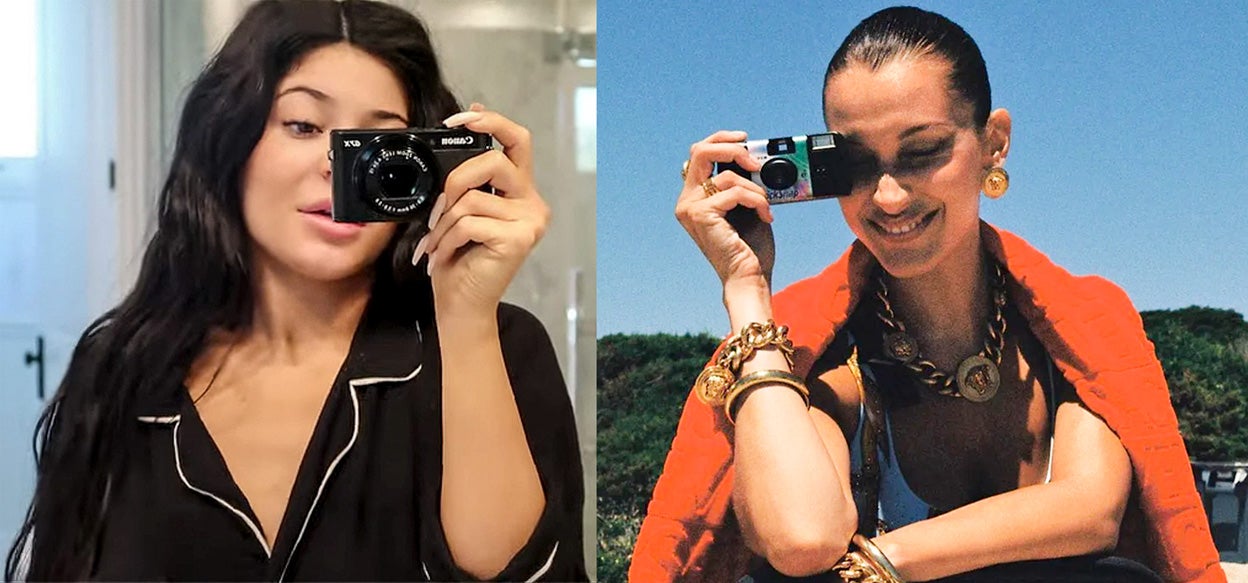 Las modelos Bella Hadid y Kyllie Jenner se encuentran entre las celebrities que han iniciado la moda de subir fotos borrosas o poco iluminadas a sus redes sociales.