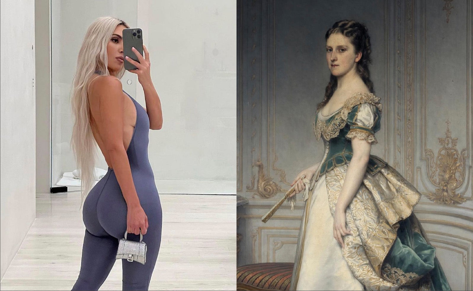 Kim Kardashian fue una de las primeras celebrities en poner de moda los traseros de grandes dimensiones y sus curvas se convirtieron en uno de las operaciones más demandadas en las consultas de cirujanos estéticos en 2014. Sin embargo, la tendencia se ensalzar esta zona también tuvo su auge a finales del siglo XIX gracias al polisón. Se trataba de un armazón interior que se ataba a la cintura y servía para dar volumen a los vestidos en la zona posterior.