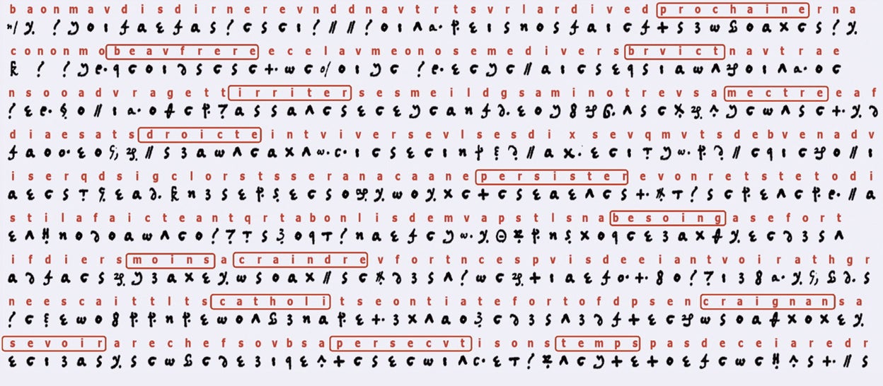 Un equipo de criptógrafos acaba de des-cifrar 57 signos empleados por María Estuardo para camuflar mensajes a sus partidarios.