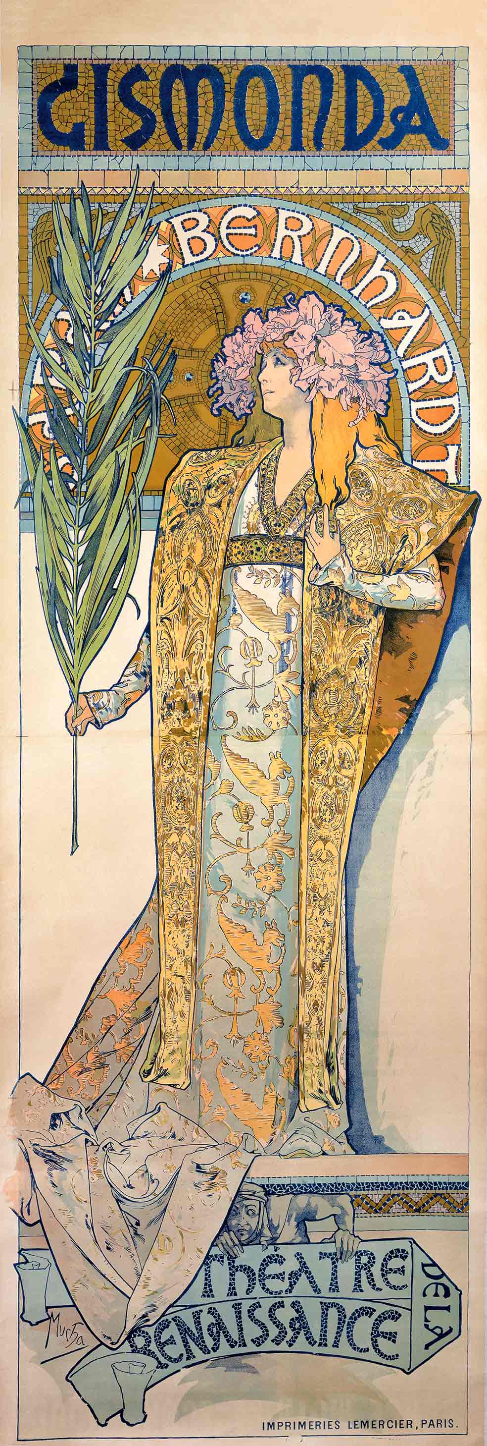 El cartel que anunciaba la obra Gismonda, protagonizada por la actriz Sarah Bernhardt, fue la catapulta a la fama de Alphonse Mucha.
