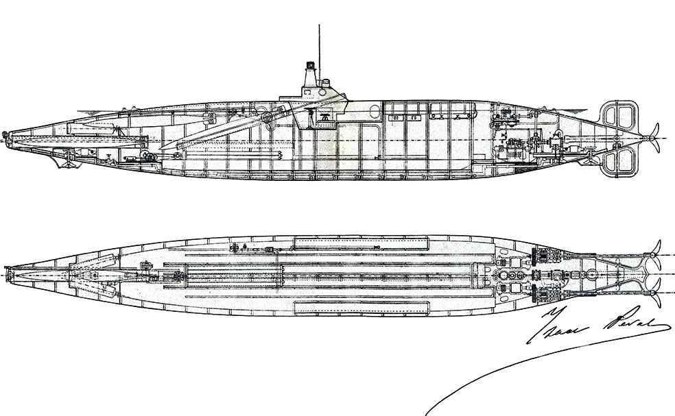 Los planos los diseñó el propio Peral y los revisó un ingeniero naval. Pese a que recibió ofertas, el inventor no quiso trabajar para otros países. «El submarino –dijo– será para España o para nadie». Pero las autoridades españolas consintieron el espionaje, por mucho que Peral protestara. Incluso un oscuro traficante de armas, Basil Zaharoff, habría conseguido al parecer los planos. Ingenieros alemanes reconocerían más tarde que el proyecto de Peral les sirvió de modelo para construir la flota que causó estragos en la Primera Guerra Mundial.