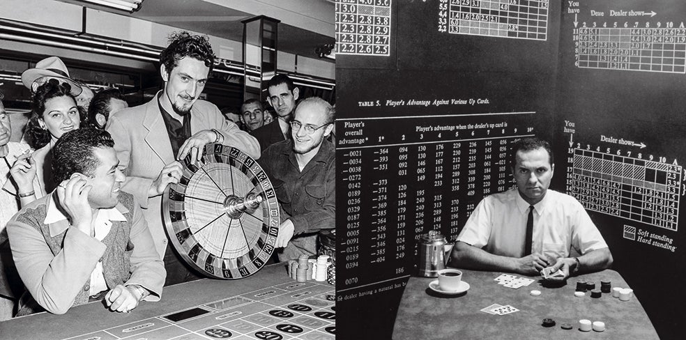 Albert Hibbs y Roy Walford estudiaron durante un año las ruletas de los casinos de Reno, buscando aquellas en que se repetían ciertos números. Su sistema funcionó.