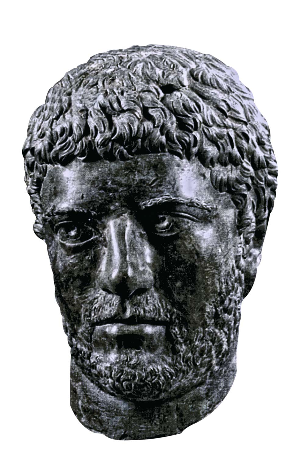 Esta cabeza, supuestamente del siglo III, fue ofrecida al mercado por Gorny &amp; Mosch por 50.000 euros. Publius Septimius Geta fue el segundo hijo del emperador romano Septimio Severo y vivió solo 22 años. En febrero del 211, tras la muerte de su padre, cogobernó Roma con su hermano Caracalla, que acabó matándolo en el palacio imperial.