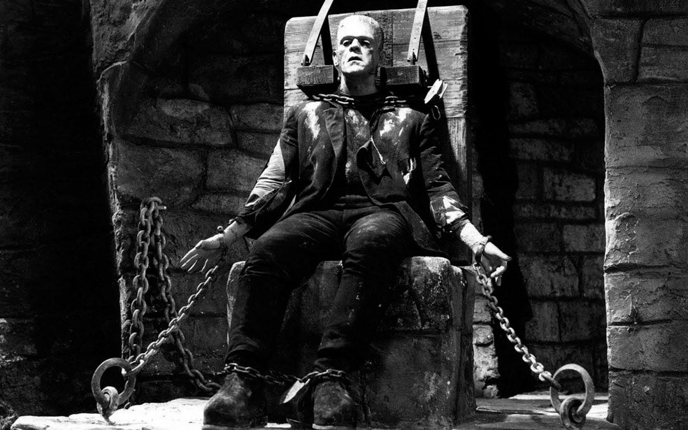 William Henry Pratt, conocido como Boris Karloff, es protagonista absoluto de la película. Se convirtió en Frankenstein por casualidad y lo personificó en varias ocasiones.